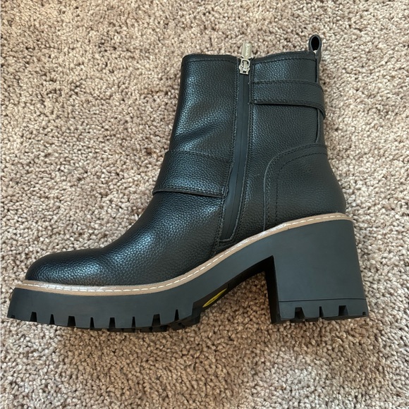 NWT Blondo waterproof Reno Black Leather Combat Boots Size 9.5 - Picture 6 of 10